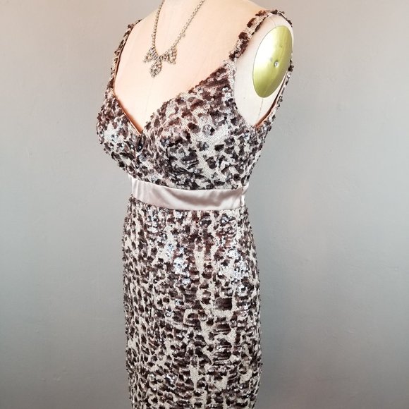 SPLASH Leopard Sequin Cocktail Party Dress Women's Size 8 * NEW with Tags - Picture 5 of 12